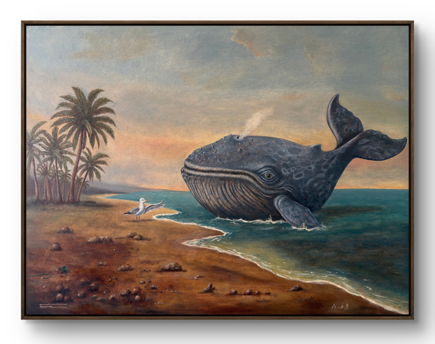 #100 Beached Az Original signed painting.